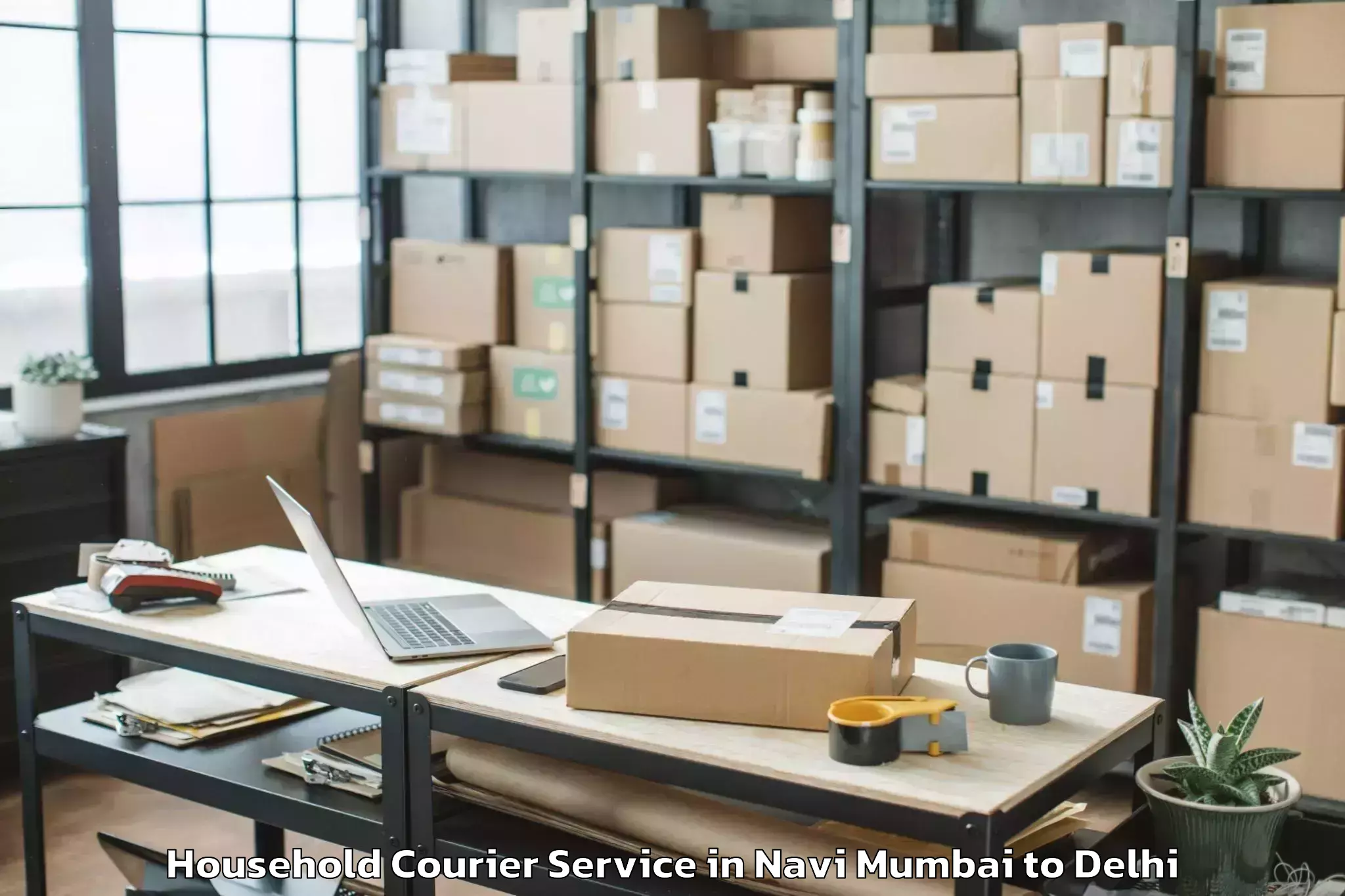 Trusted Navi Mumbai to Shahdara Household Courier